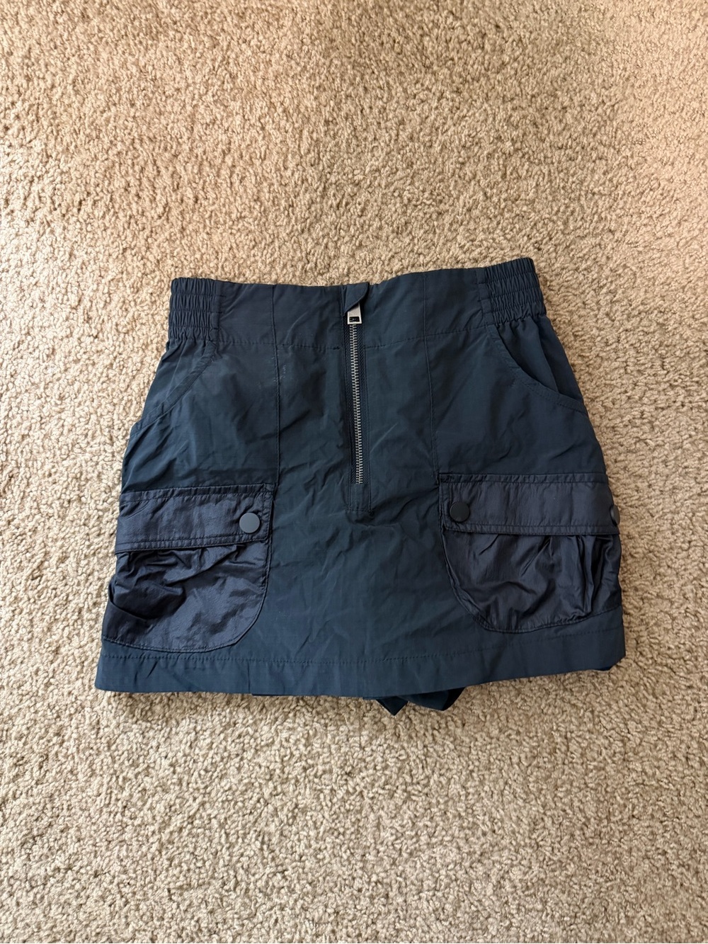 Forever 21 Black Skort with Front Zip and Pocket Details